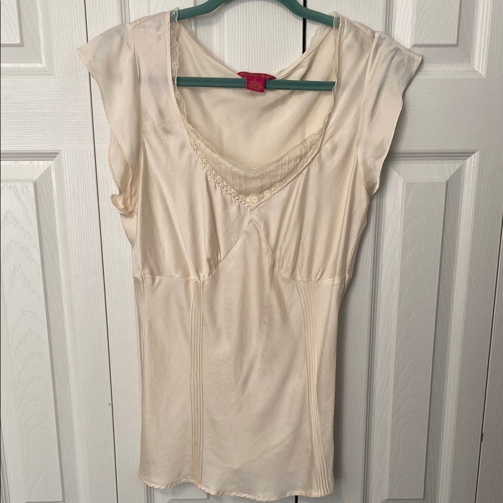 Vintage Sunny Leigh Romantic Silk Blouse size Large